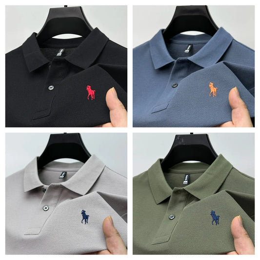Men's Solid Half Sleeves Polo Neck T-Shirt (Pack of 4)
